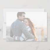 黒モダンタイポグラフィ横型結婚写真 招待状 (裏面)