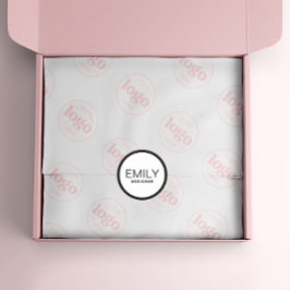 黒モダンタイポグラフィ黒縁ど ラウンドシール