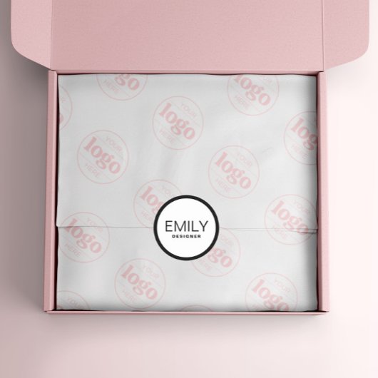 黒モダンタイポグラフィ黒縁ど ラウンドシール