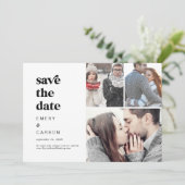 黒モダンタイポグラフィ3 Photo Collage セーブザデート (スタンド正面)