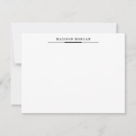 黒モダンタイポグラフィ ノートカード