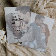 黒モダンタイポグラフィ |色あせた結婚写真