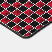 黒モダンダイヤ デスクマット (コーナー)