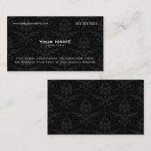 黒モダンダマスク 名刺 (正面/裏面)