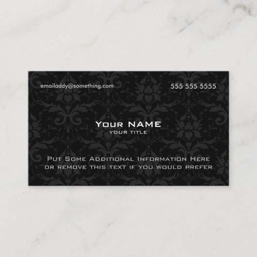 黒モダンダマスク 名刺 (正面)
