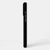黒モダンティール（緑がかった色）スクリプトモノグラム iPhoneケース (左側面)