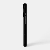 黒モダンティール(緑がかった色)スクリプトモノグラム iPhone 16ケース (左側面)