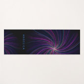 黒モダントリップ（幻覚体験）のようなとピンクの抽象芸術カッコいい濃 ヨガマット (正面(横))