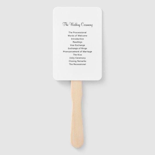 黒モダンハートスクリプ結婚トの写真式 ハンドファン (裏面)