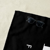 黒モダンバチェロレッテ未来の花嫁 ビーチタオル (インサイチュ)