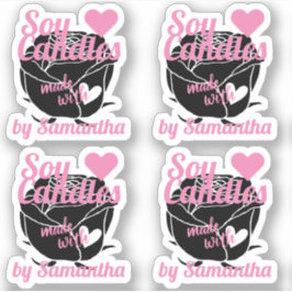 黒モダンバラハートピンクしょうゆで作る シール