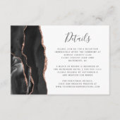 黒モダンバラ金ゴールドアゲ結婚ート詳細 エンクロージャーカード (正面)