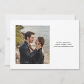 黒モダンバラ金ゴールド重ね写真保存日付 招待状 (裏面)