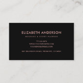 黒モダンバラ金ゴールド 名刺 (裏面)