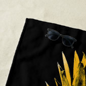 黒モダンパイアカラフルリンゴ |カスタム ビーチタオル (インサイチュ)