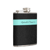 黒モダンヒョウ柄アクアストライプ名 フラスク (右)