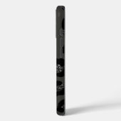 黒モダンヒョウ柄ダークシャドウモノグラム Case-Mate iPhoneケース (裏面 / 左)