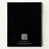 黒モダンピンクボビーピン美容師ブランディング ノートブック (裏面)