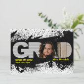 黒モダンファンキーSplat GRAD写真の発表 招待状 (スタンド正面)