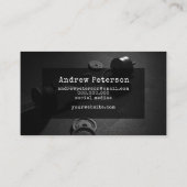 黒モダンフィットネスパーソナルトレーナートレーニング 名刺 (裏面)