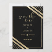 黒モダンフェイク金ゴールド セーブザデート (正面)