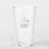 黒モダンフォントエレガント卒業 タンブラーグラス (裏面)