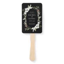 黒モダンフローラ植物学結婚式 プログラム