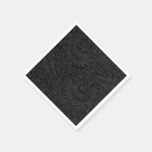 黒モダンフローラ植物学 スタンダードカクテルナプキン (角)