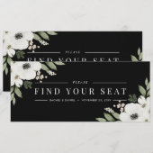 黒モダンフローラ植物表ヘッダー (正面/裏面)