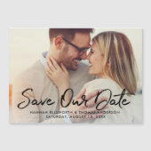 黒モダンブラシ付きスクリプ救ト写真Our Date (正面)