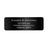 黒モダンブラシ付きメタルエレガントホワイトネーム ラベル (正面)