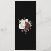 黒モダンブルゴーニューの結婚メニューカード メニュー (裏面)