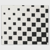 黒モダンブロック ラッピングペーパー (フラット)