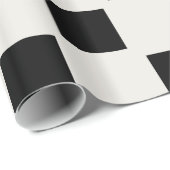 黒モダンブロック ラッピングペーパー (ロールコーナー)