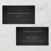 黒モダンプロフェッショナルカード男性シンプル 名刺 (正面/裏面)