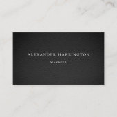 黒モダンプロフェッショナルカード男性シンプル 名刺 (正面)