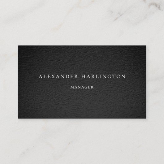 黒モダンプロフェッショナルカード男性シンプル 名刺 (正面)