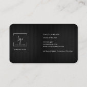 黒モダンプロフェッショナルスタイリッシュはっきりした 名刺 (裏面)