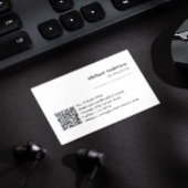 黒モダンプロフェッショナル弁護士QRコード 名刺
