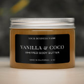 黒モダンホイップシンプル体バター製品 ラベル