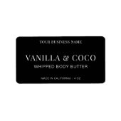 黒モダンホイップシンプル体バター製品 ラベル (正面)