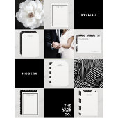 黒モダンホタテ結婚プのサンキューカード サンキューカード