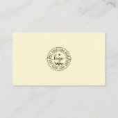 黒モダンミニマルエレガント色とクリームベージュ色 名刺 (裏面)