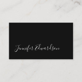 黒モダンミニマルプロフェッショナルシンプル 名刺