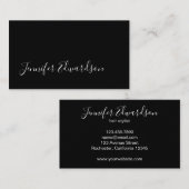 黒モダンミニマルプロフェッショナルシンプル 名刺 (正面/裏面)