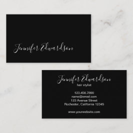 黒モダンミニマルプロフェッショナルシンプル 名刺