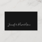 黒モダンミニマルプロフェッショナルシンプル 名刺 (正面)