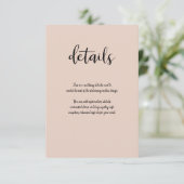 黒モダンミニマル型ANYカラー詳細 出欠カード (スタンド正面)