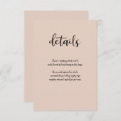 黒モダンミニマル型ANYカラー詳細 出欠カード (正面/裏面)