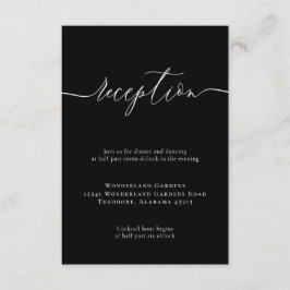 黒モダンミニマル婚披露宴詳細 エンクロージャーカード